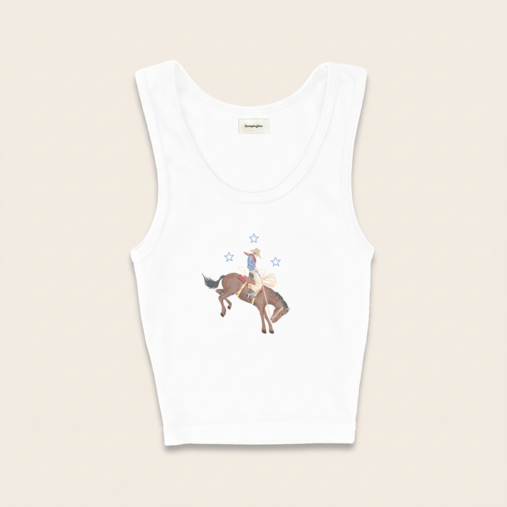 Cowboy cropped tank