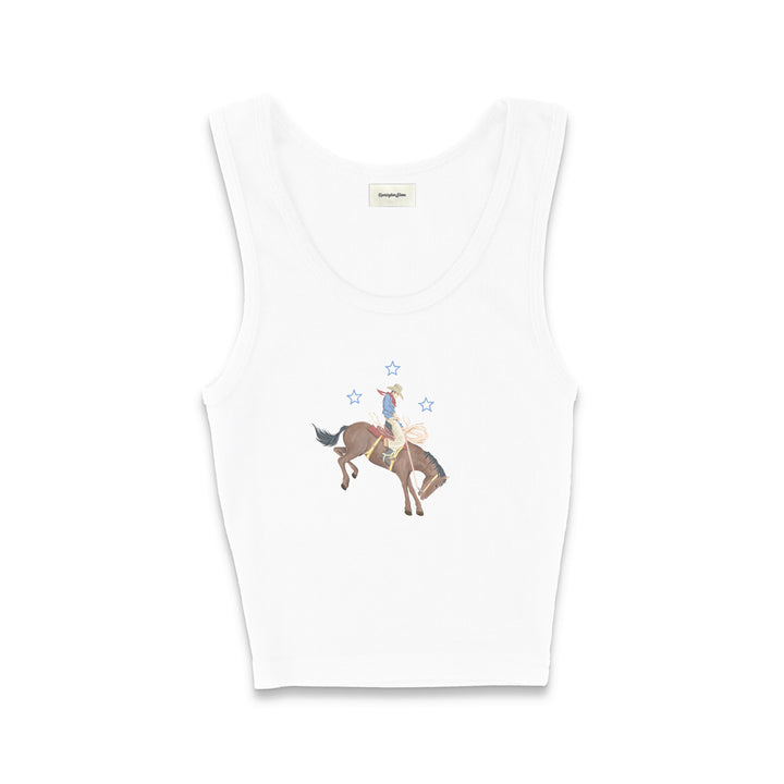 Cowboy cropped tank